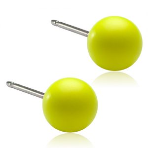 Blomdahl - Natural Titanium 6mm Pearl Electric Yellow C_7330981541470_15-1233-40_L