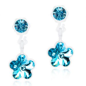 Blomdahl - Medical Plastic 4-6mm Pendant Flower Aquamarine D_7330981150870_15-0103-3005_L