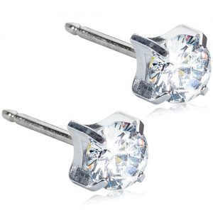 Blomdahl Silver Titanium 5mm Tiffany CZ White D_7330981156797_15-1404-30_L