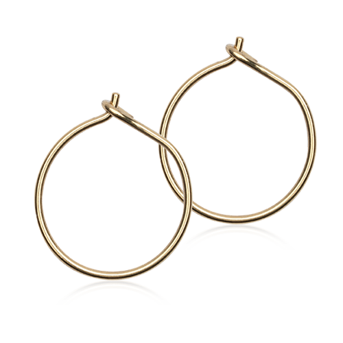Blomdahl Earrings Golden Titanium 14mm Ear Ring C / 192