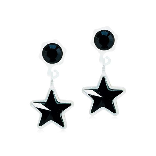 Blomdahl Earrings Medical Plastic 4-6mm Pendant Star Jet D / 233